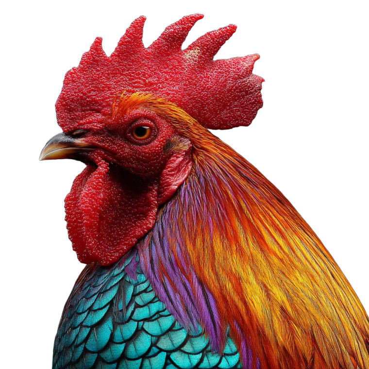 Beautiful Rooster V2 Vinyl Car Decal Sticker – Waterproof & UV-Resistant 