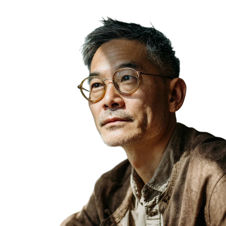 Middle-Aged Asian Man V3 Vinyl Car Decal Sticker – Waterproof & UV-Resistant 