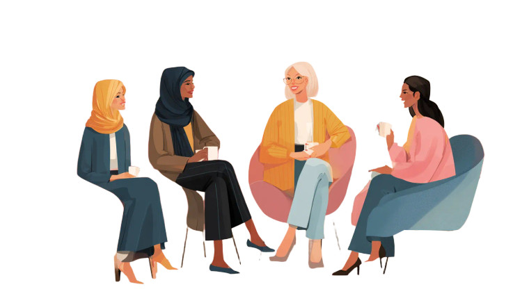 Diverse Office Gathering Vinyl Car Decal Sticker – Waterproof & UV-Resistant 