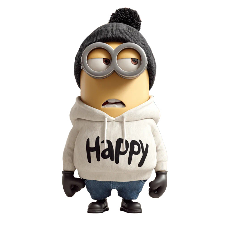 Happy Minion Vinyl Car Decal Sticker – Waterproof & UV-Resistant 