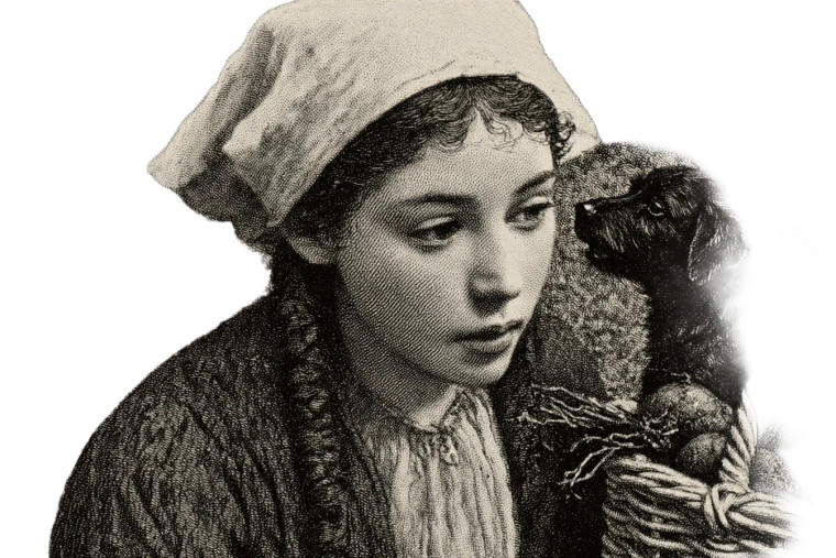 Medieval Peasant Woman V7 Vinyl Car Decal Sticker – Waterproof & UV-Resistant 