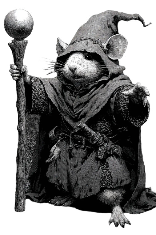 Wizard Rat Knight Vinyl Car Decal Sticker – Waterproof & UV-Resistant 