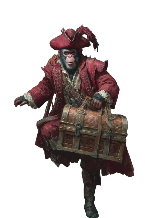 Pirate Monkey Captain Vinyl Car Decal Sticker – Waterproof & UV-Resistant 