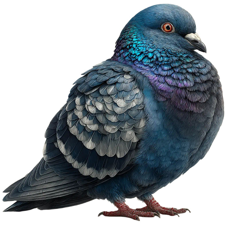 Chubby Pigeon Vinyl Car Decal Sticker – Waterproof & UV-Resistant 