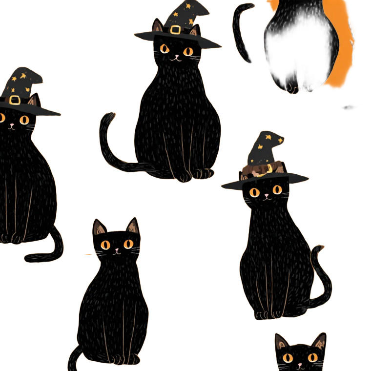Witchy Black Cats Vinyl Car Decal Sticker – Waterproof & UV-Resistant 