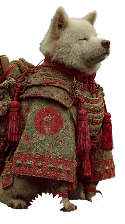 Armored Akita Vinyl Car Decal Sticker – Waterproof & UV-Resistant 