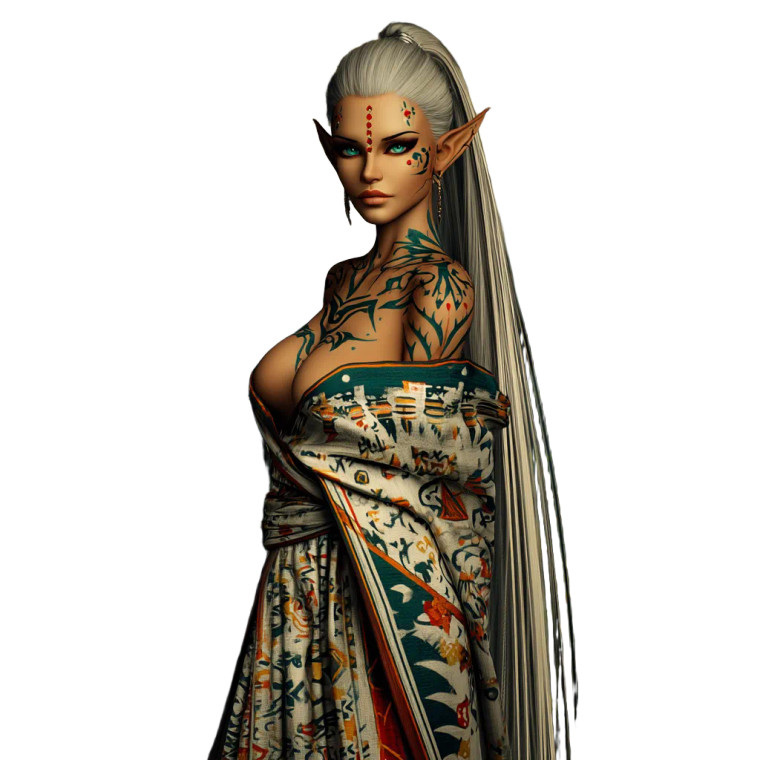 Ethereal Elf Portrait V2 Vinyl Car Decal Sticker – Waterproof & UV-Resistant 