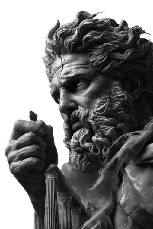 Zeus Illustration Vinyl Car Decal Sticker – Waterproof & UV-Resistant 