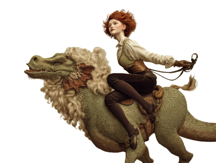 Dragon With Rider V2 Vinyl Car Decal Sticker – Waterproof & UV-Resistant 