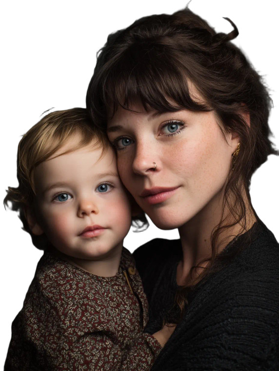 Mother And Child V89 Vinyl Car Decal Sticker – Waterproof & UV-Resistant 