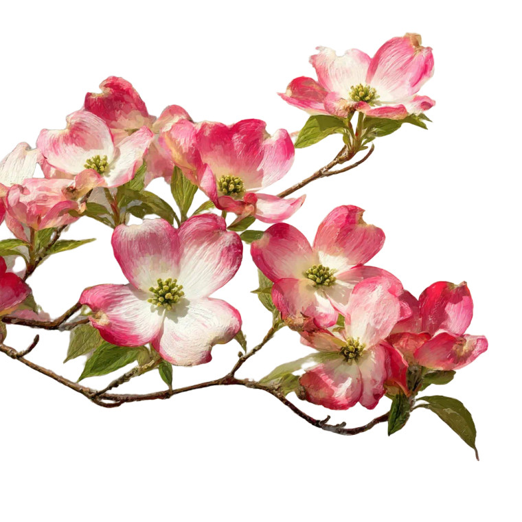 Dogwood Branch Blooms Vinyl Car Decal Sticker – Waterproof & UV-Resistant 