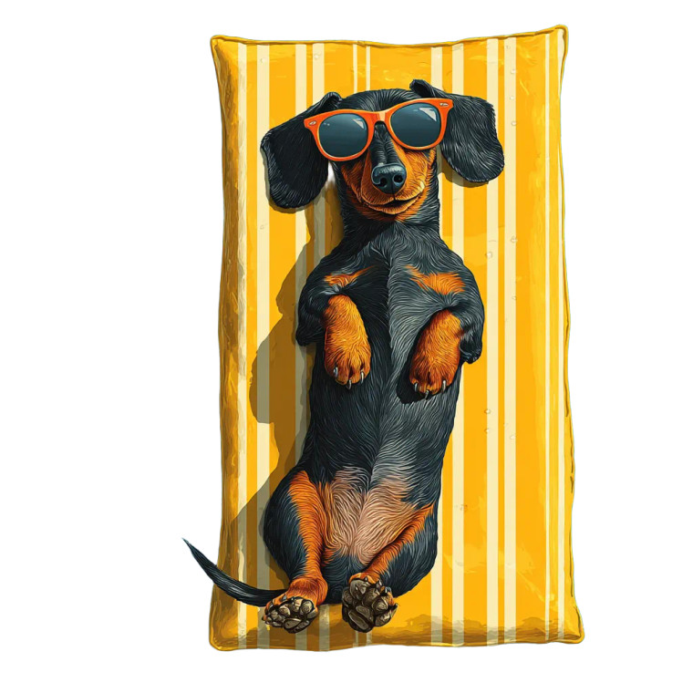 Dachshund On Float V2 Vinyl Car Decal Sticker – Waterproof & UV-Resistant 