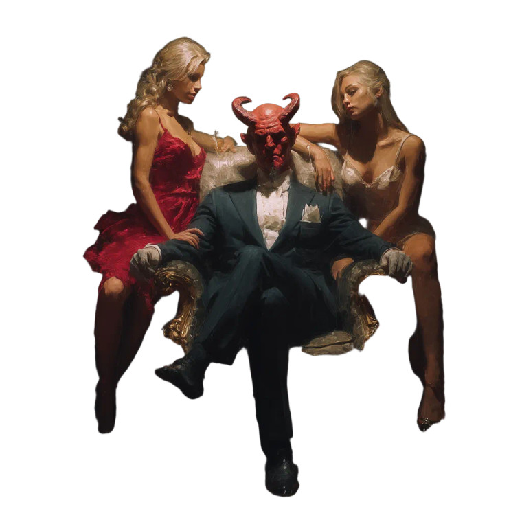 Demon In Suit V2 Vinyl Car Decal Sticker – Waterproof & UV-Resistant 