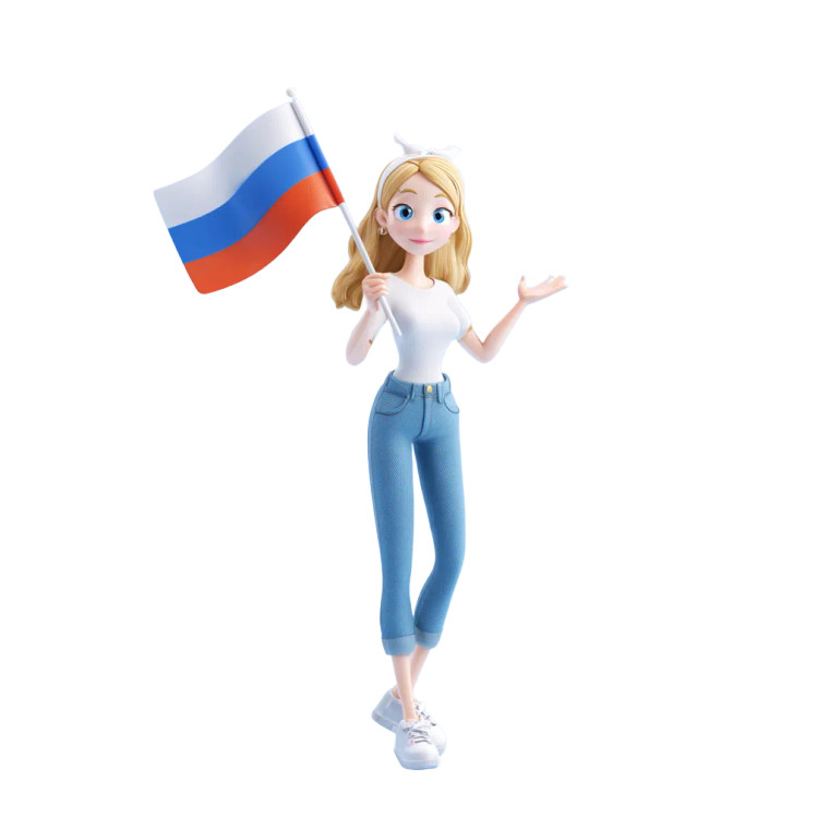 Russian Flag Waver Vinyl Car Decal Sticker – Waterproof & UV-Resistant 