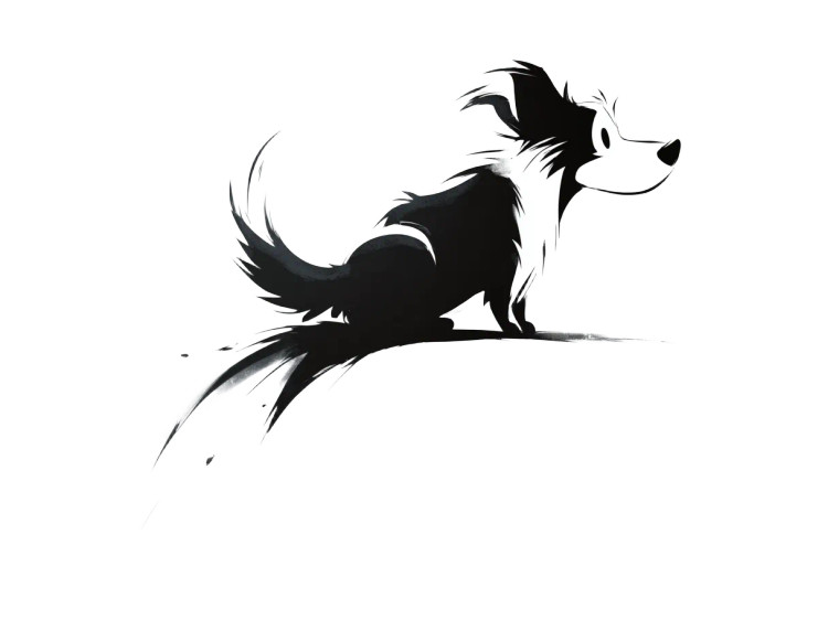 Minimalist Dog Logo V2 Vinyl Car Decal Sticker – Waterproof & UV-Resistant 