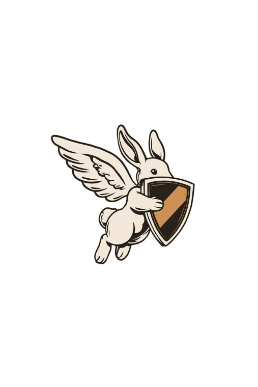 Flying Rabbit Logo Vinyl Car Decal Sticker – Waterproof & UV-Resistant 