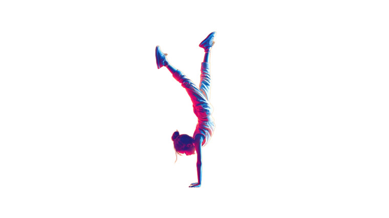 Rhythmic Gymnast Handstand Vinyl Car Decal Sticker – Waterproof & UV-Resistant 