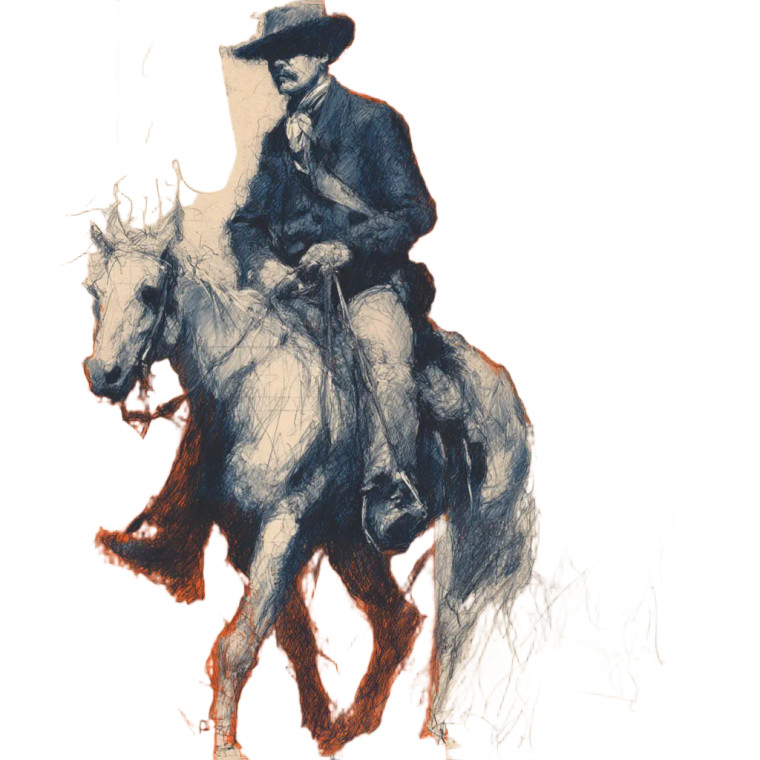 Cowboy On Horse V11 Vinyl Car Decal Sticker – Waterproof & UV-Resistant 