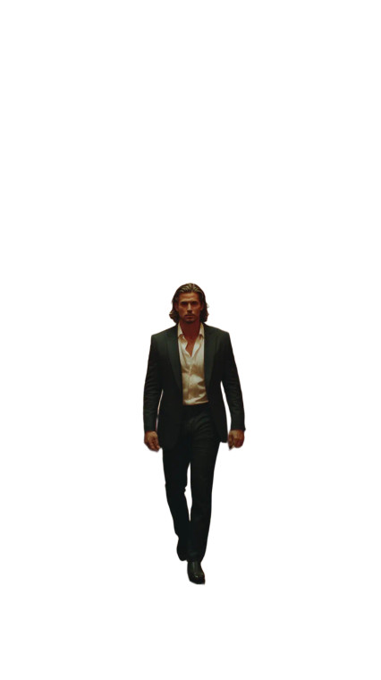 Elegant Man Entering Vinyl Car Decal Sticker – Waterproof & UV-Resistant 