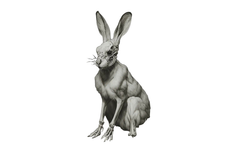 Rabbit In Field Vinyl Car Decal Sticker – Waterproof & UV-Resistant 