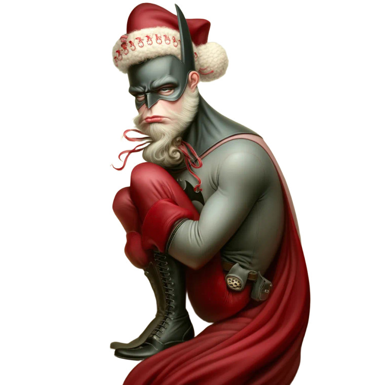 Batman Santa Texture Vinyl Car Decal Sticker – Waterproof & UV-Resistant 