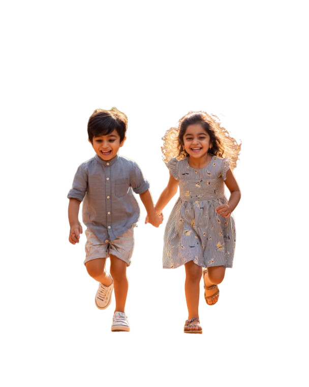 Joyful Children Playing V6 Vinyl Car Decal Sticker – Waterproof & UV-Resistant 