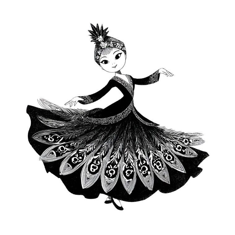 Uyghur Child Dancer Vinyl Car Decal Sticker – Waterproof & UV-Resistant 