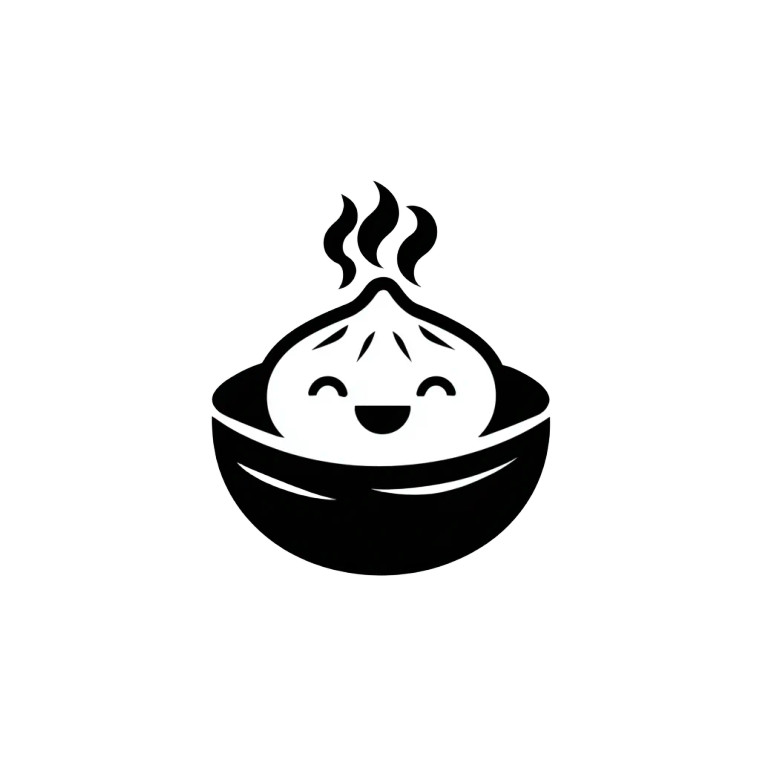 Cute Dumpling Logo Vinyl Car Decal Sticker – Waterproof & UV-Resistant 