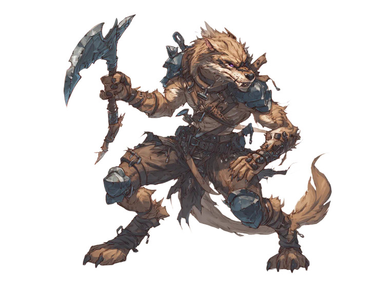 Gnoll Berserker Vinyl Car Decal Sticker – Waterproof & UV-Resistant 