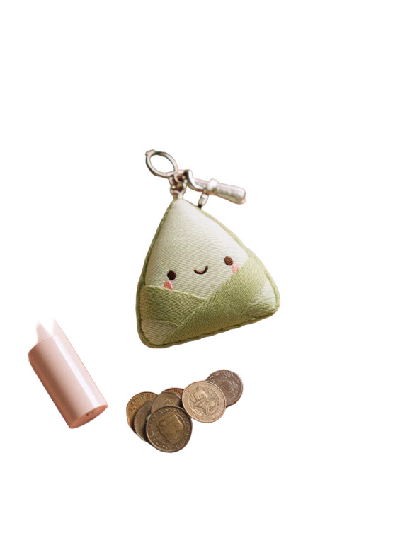 Cute Zongzi Keychain Vinyl Car Decal Sticker – Waterproof & UV-Resistant 