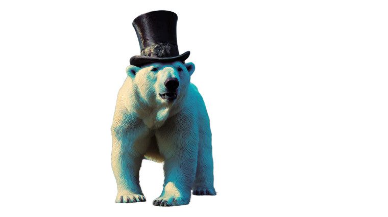 Whimsical Polar Bear V4 Vinyl Car Decal Sticker – Waterproof & UV-Resistant 