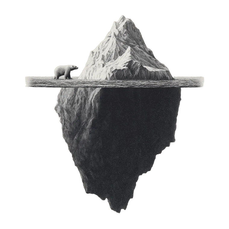 Iceberg With Polar Bear Vinyl Car Decal Sticker – Waterproof & UV-Resistant 