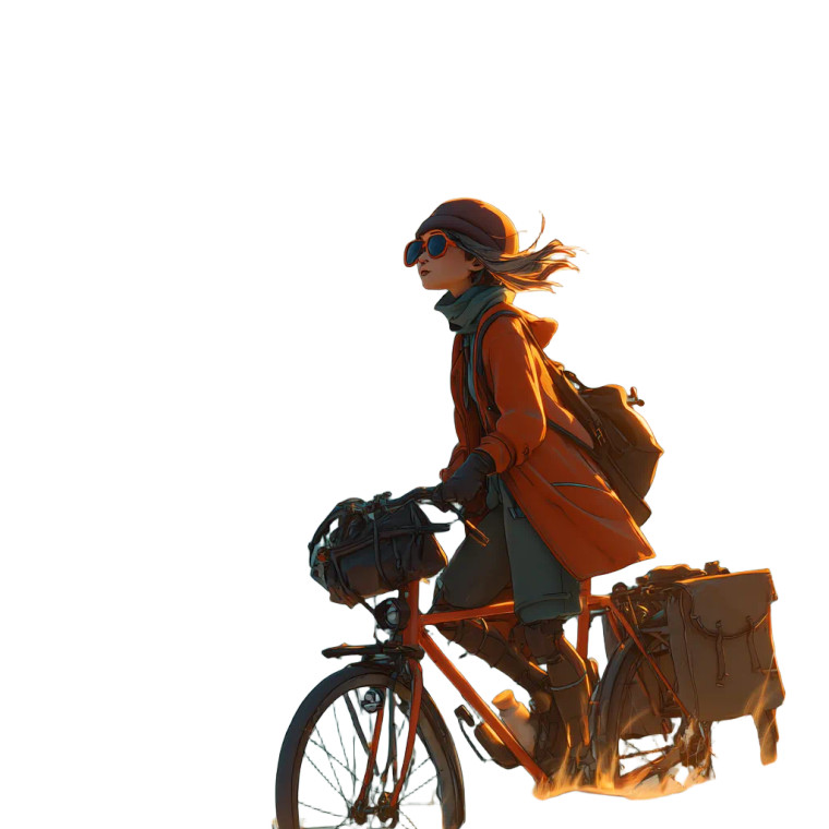 Cycling Woman V4 Vinyl Car Decal Sticker – Waterproof & UV-Resistant 