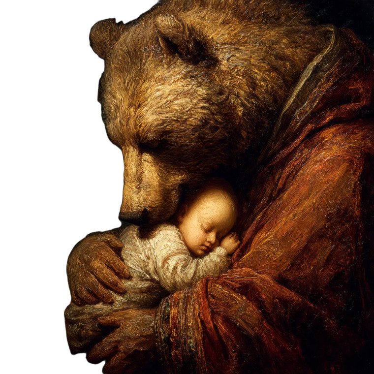 Bear Hugs Baby Vinyl Car Decal Sticker – Waterproof & UV-Resistant 