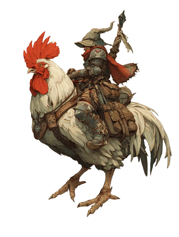 Giant Chicken Steed Vinyl Car Decal Sticker – Waterproof & UV-Resistant 