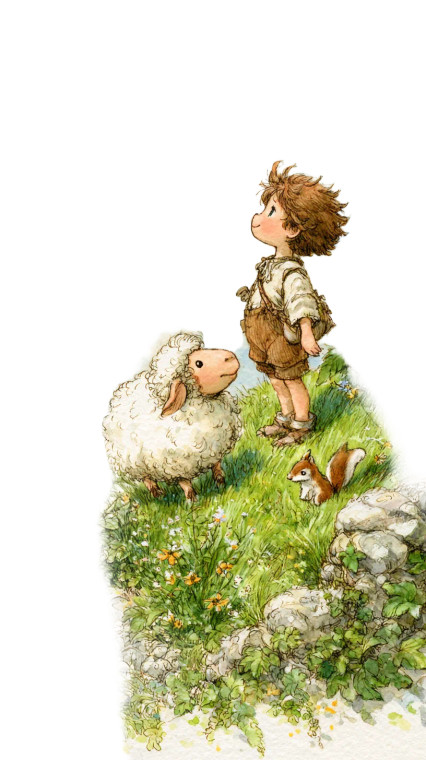 Boy With Animals Vinyl Car Decal Sticker – Waterproof & UV-Resistant 