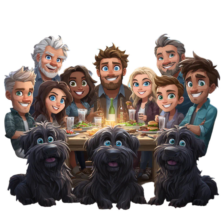 Happy Gathering With Dogs Vinyl Car Decal Sticker – Waterproof & UV-Resistant 