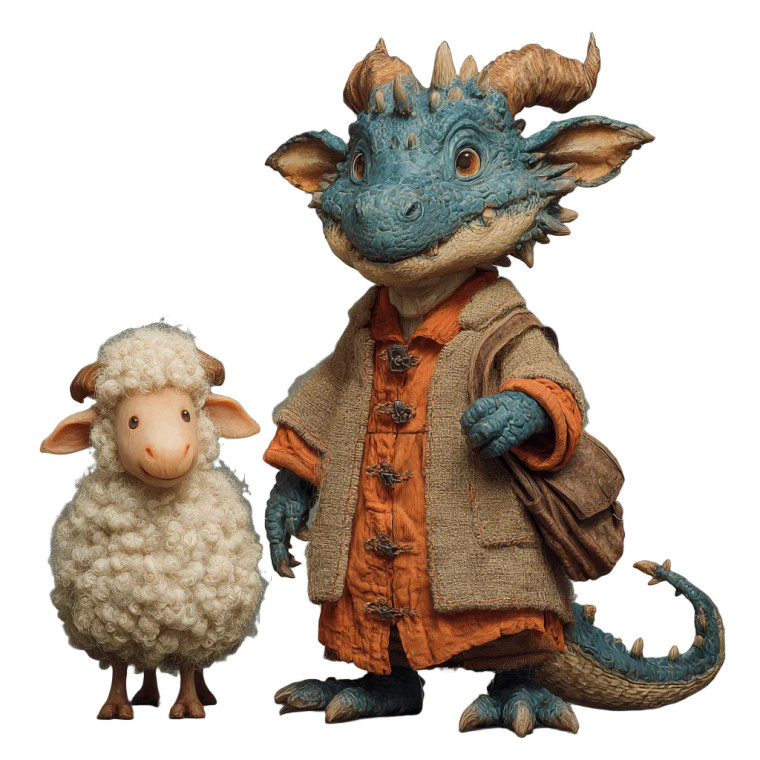 Dragon-Sheep Hybrid Vinyl Car Decal Sticker – Waterproof & UV-Resistant 
