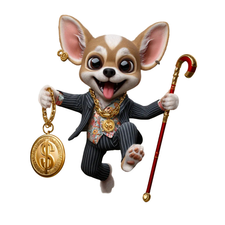 Joyful Chihuahua Character Vinyl Car Decal Sticker – Waterproof & UV-Resistant 