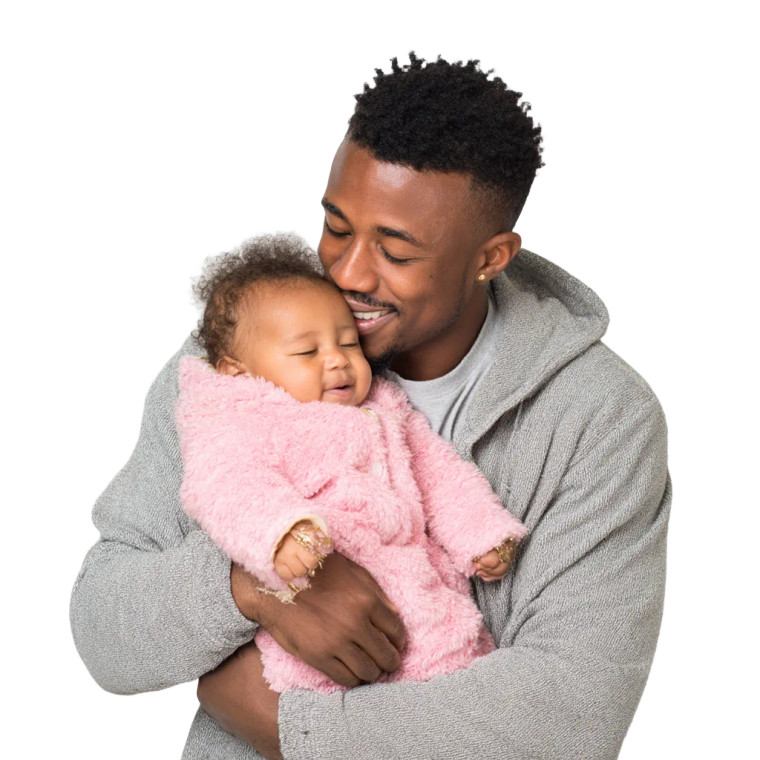 Dad Holding Baby Vinyl Car Decal Sticker – Waterproof & UV-Resistant 