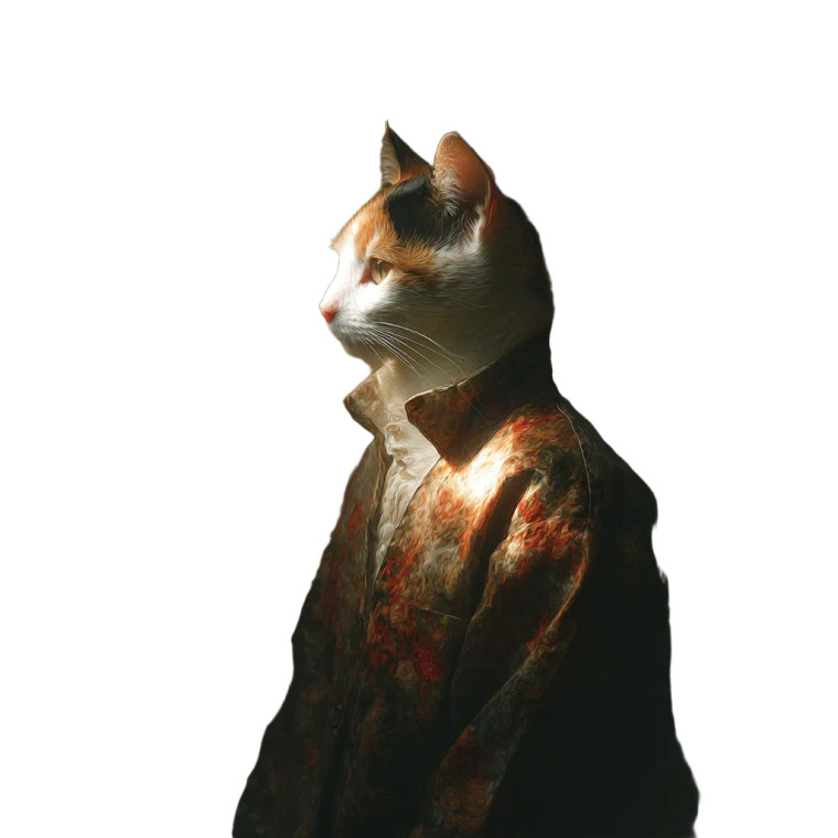 Calico Cat Human Vinyl Car Decal Sticker – Waterproof & UV-Resistant 