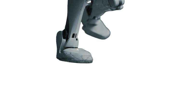 Minimalist Robot Running Vinyl Car Decal Sticker – Waterproof & UV-Resistant 