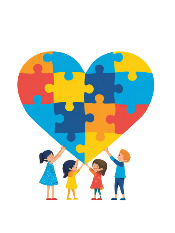 Children'S Puzzle Heart Vinyl Car Decal Sticker – Waterproof & UV-Resistant 