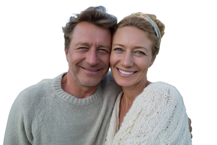 Happy Couple Embracing Vinyl Car Decal Sticker – Waterproof & UV-Resistant 