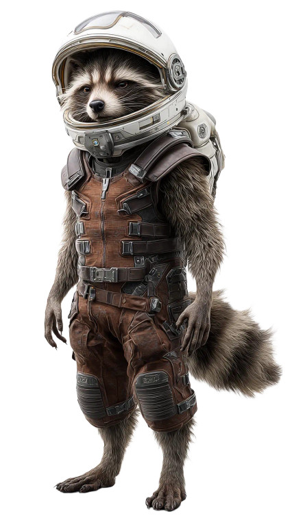 Rocket Raccoon Space Vinyl Car Decal Sticker – Waterproof & UV-Resistant 