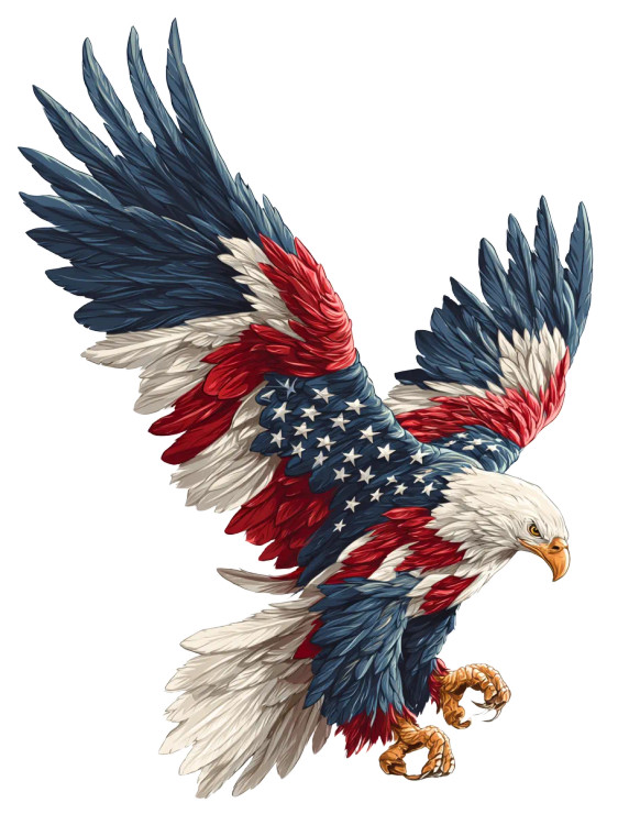 Patriotic Eagle Sticker V4 Vinyl Car Decal Sticker – Waterproof & UV-Resistant 