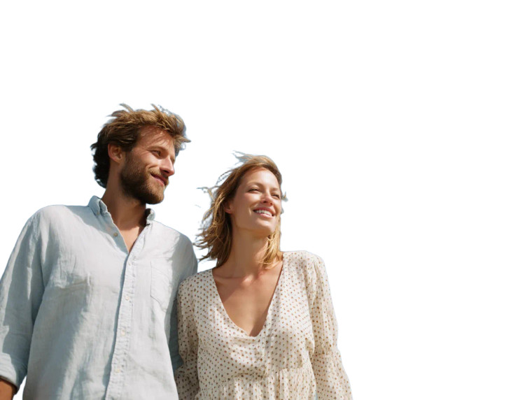 Happy Scandinavian Couple Vinyl Car Decal Sticker – Waterproof & UV-Resistant 