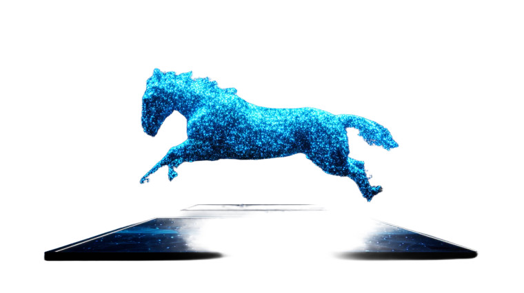 Holographic Leaping Horse Vinyl Car Decal Sticker – Waterproof & UV-Resistant 