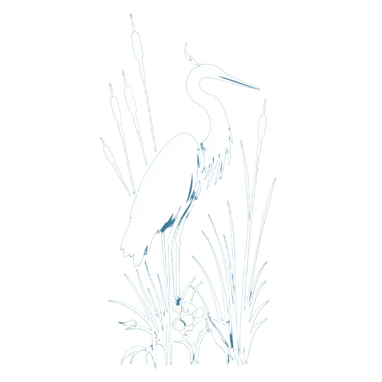 Flying Heron Vector Vinyl Car Decal Sticker – Waterproof & UV-Resistant 