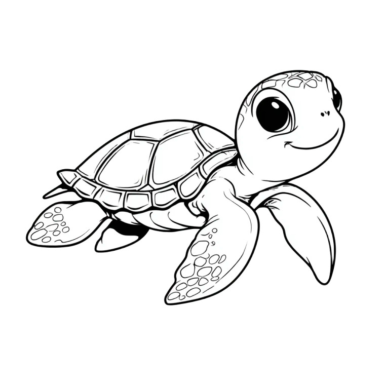 Cartoon Sea Turtle Vinyl Car Decal Sticker – Waterproof & UV-Resistant 